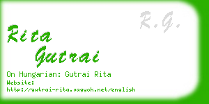 rita gutrai business card